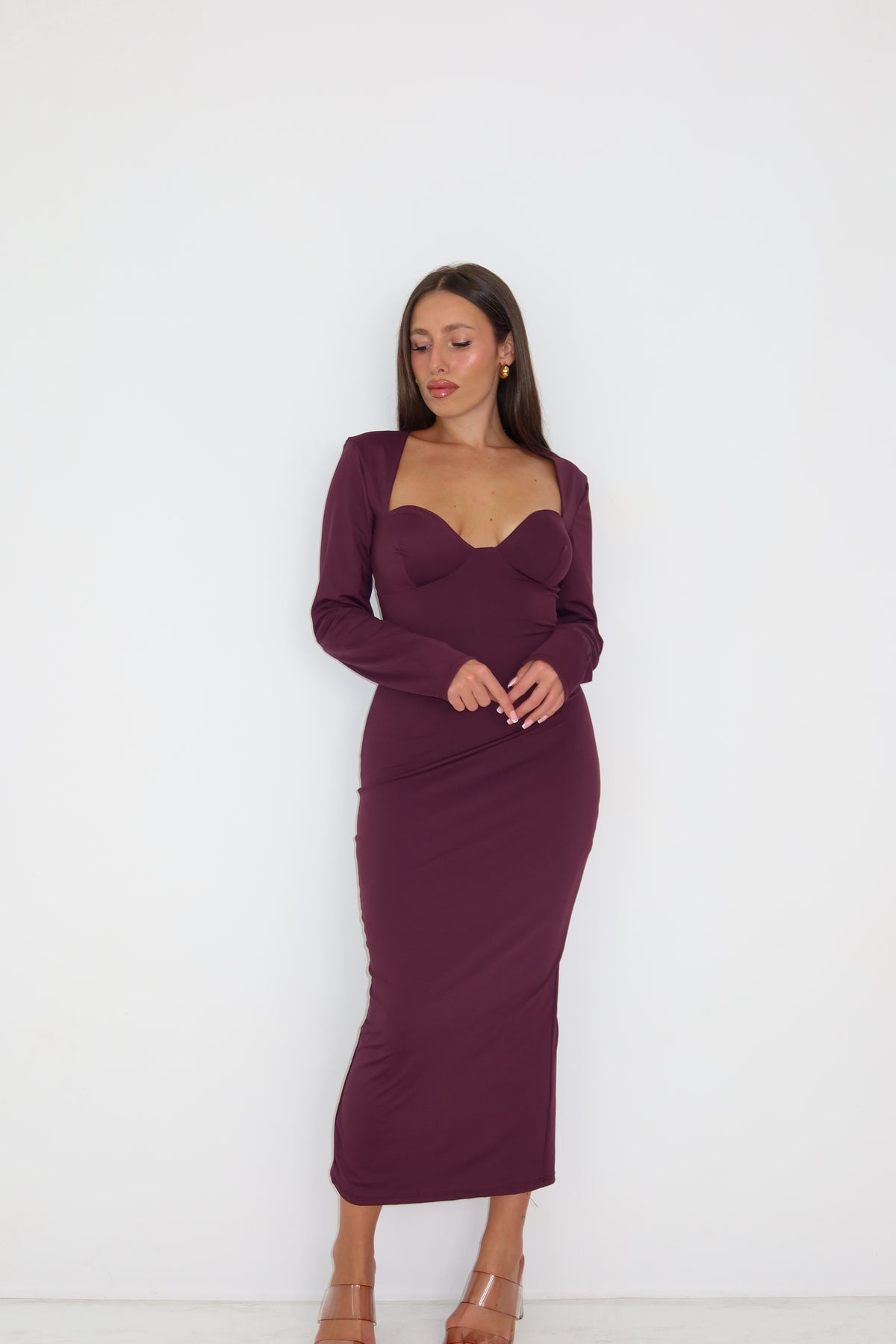 Vestido Velia Burdeos