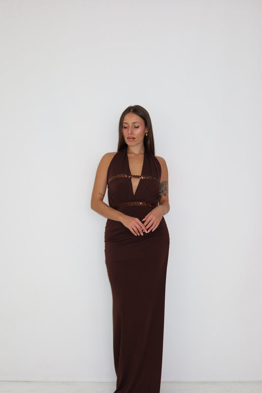 Vestido Salma Marrón