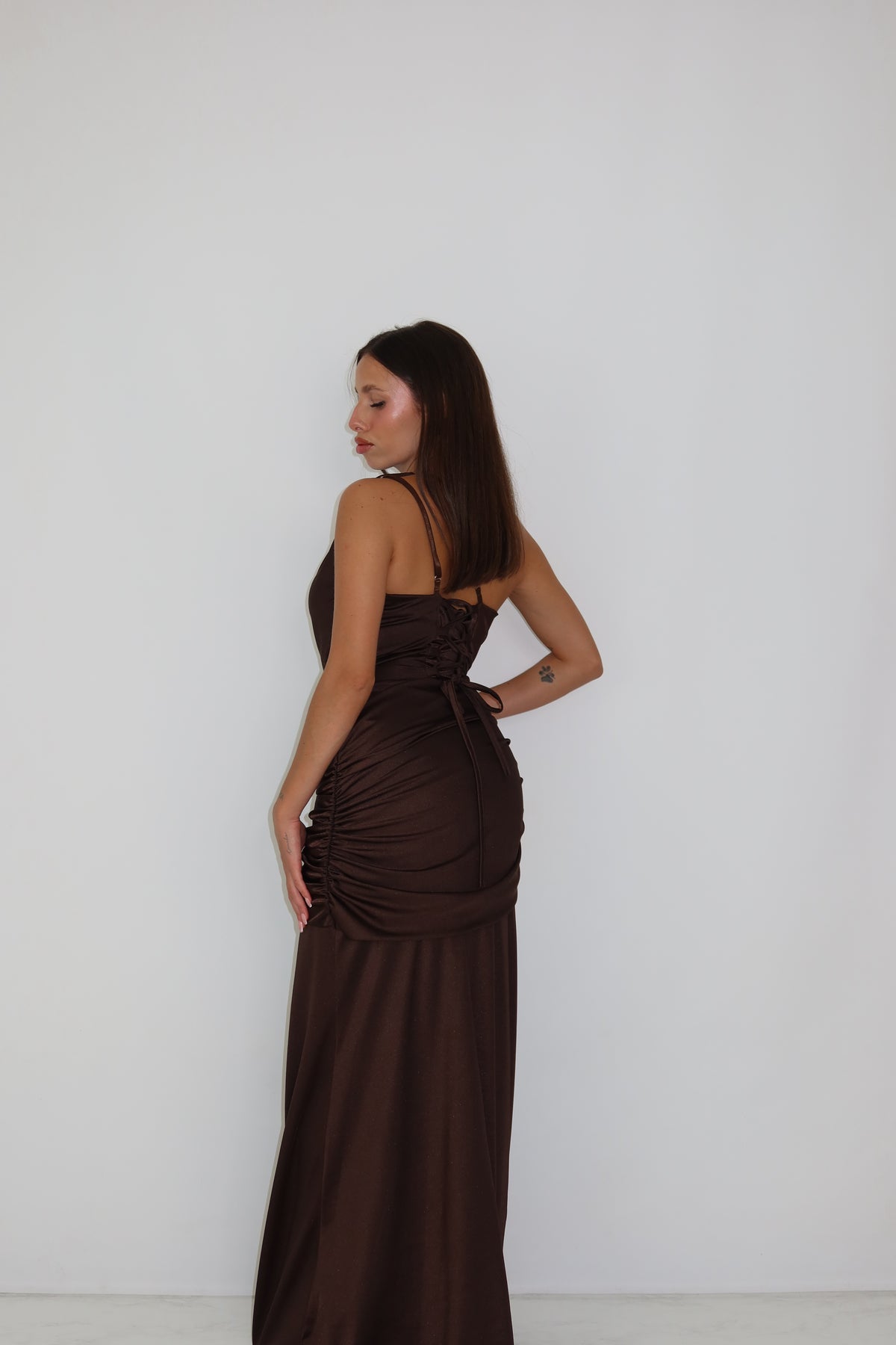 Vestido Zaina Marrón