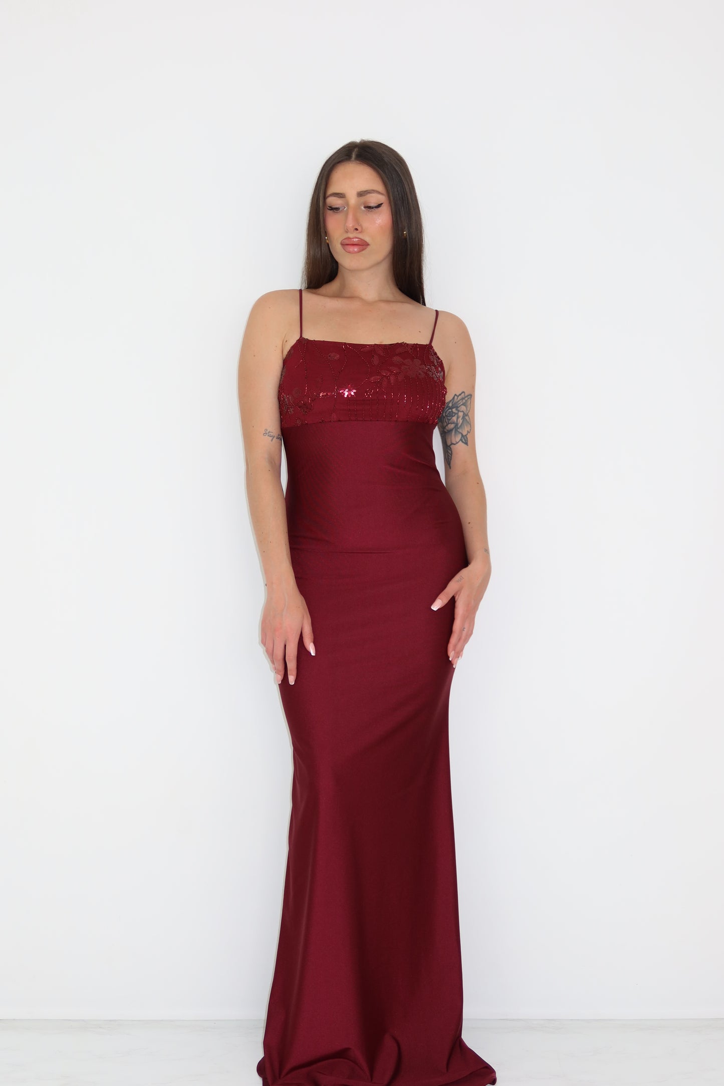 Vestido Tiana Granate