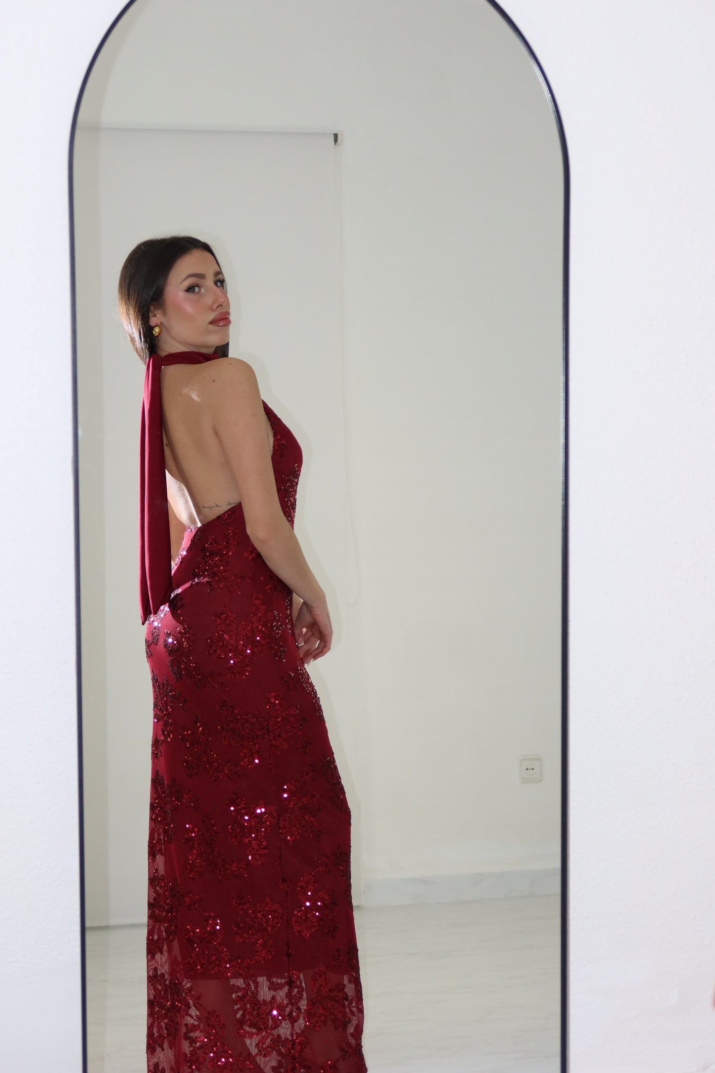 Vestido Indie Burdeos