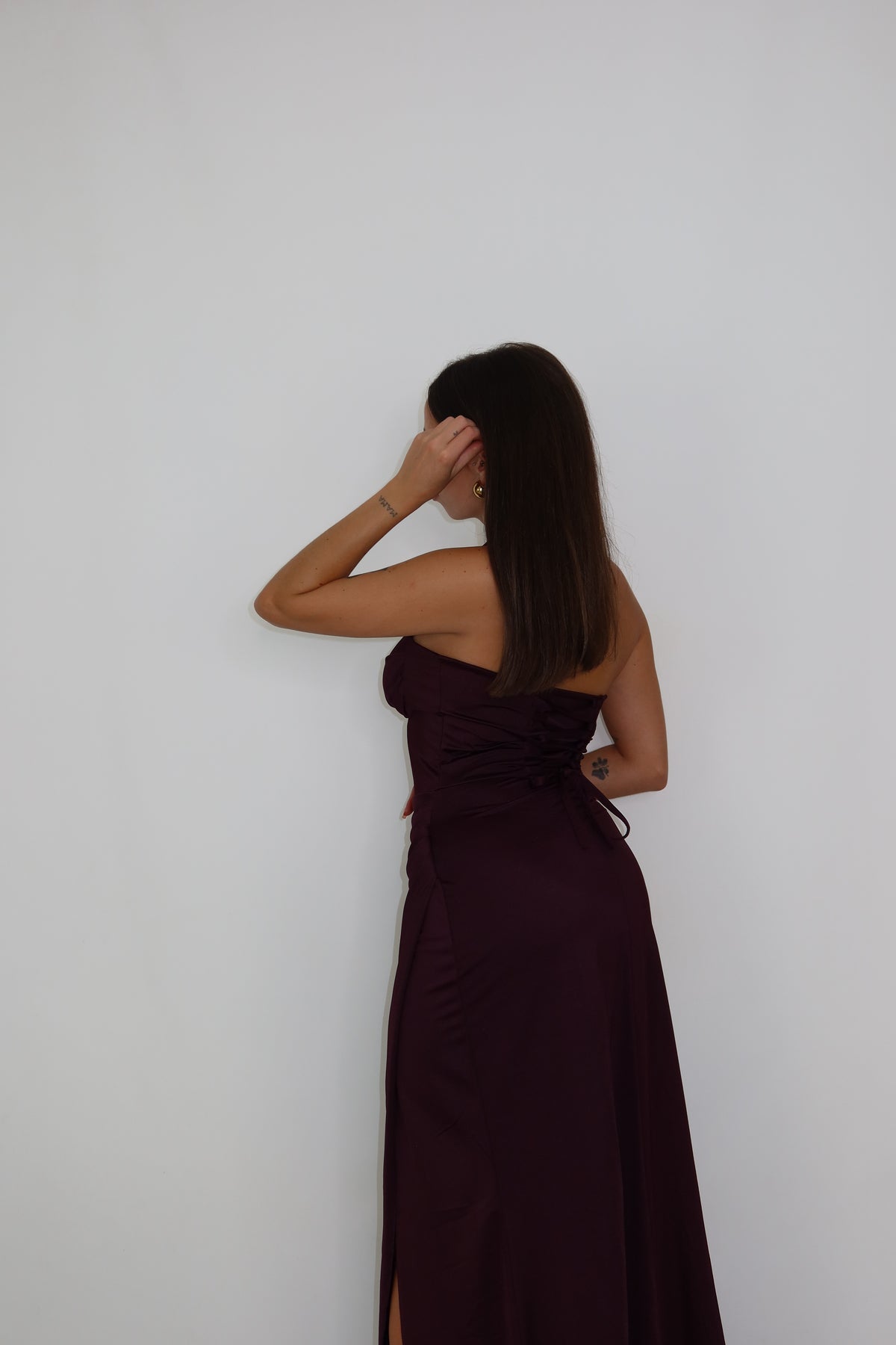 Vestido Miraal Berenjena