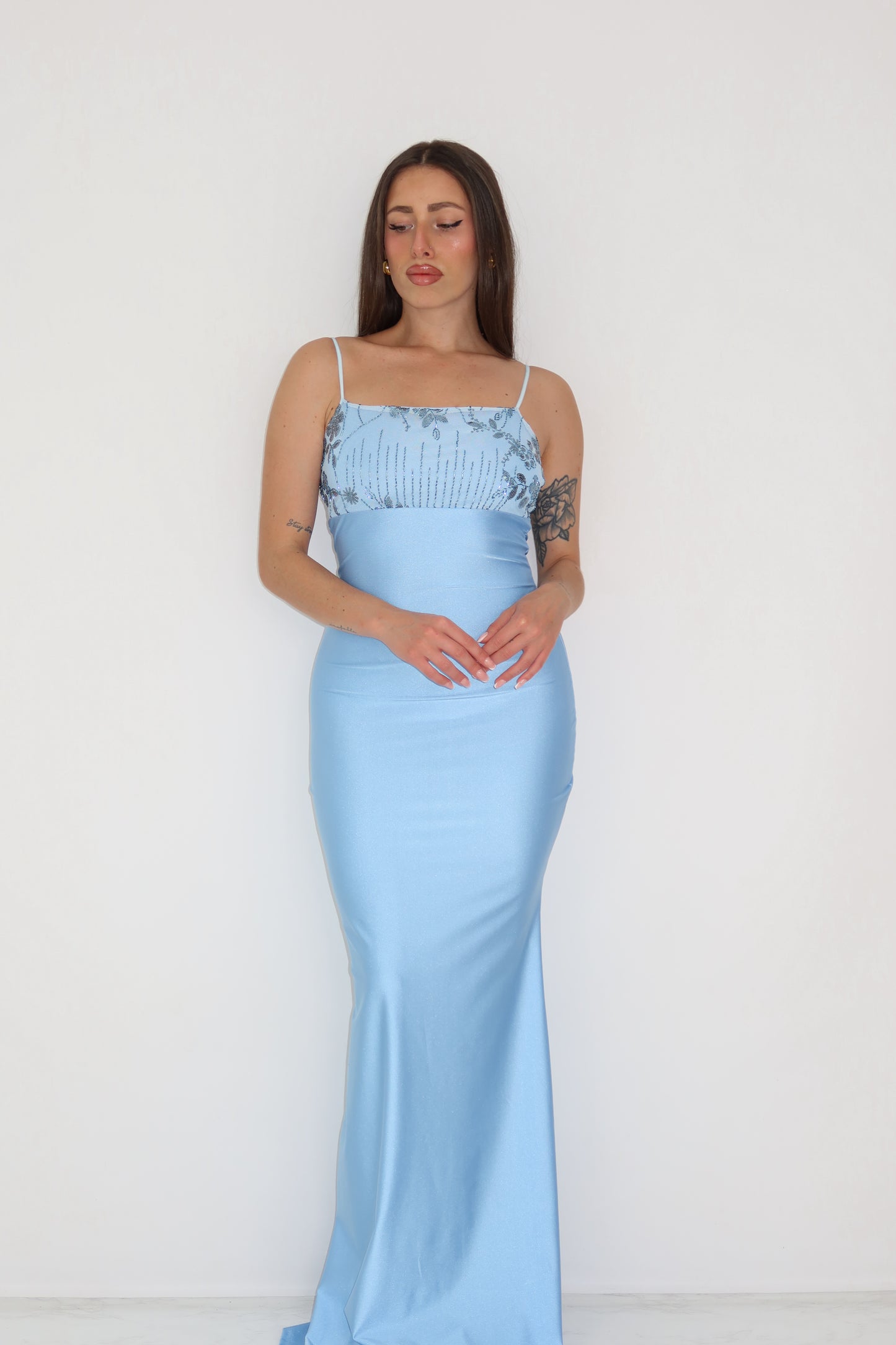 Vestido Tiana Azul Celeste