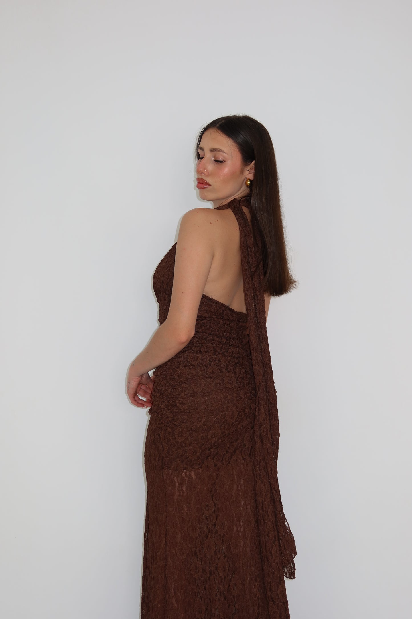 Vestido Zia Marrón