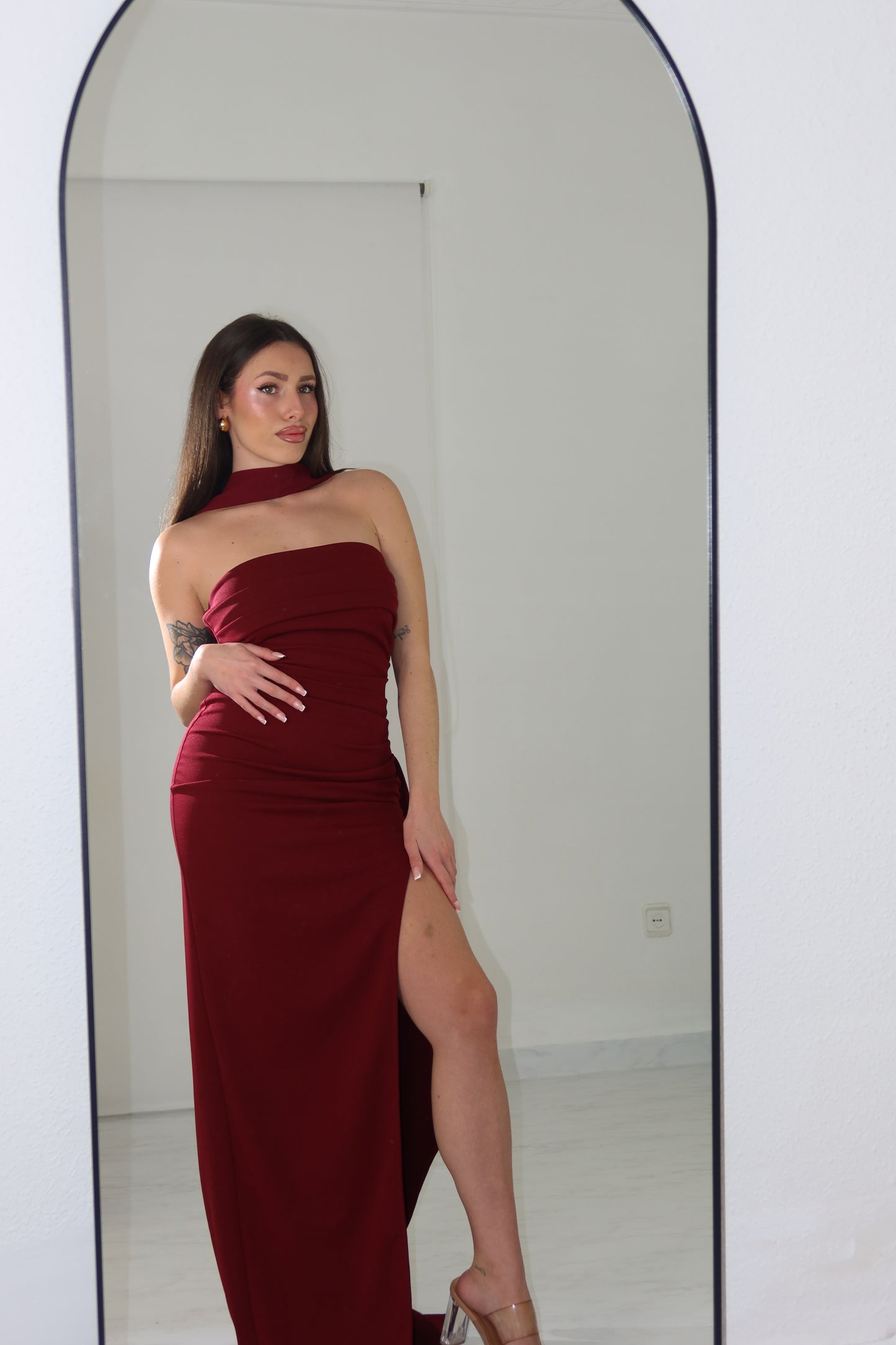 Vestido Rina Granate