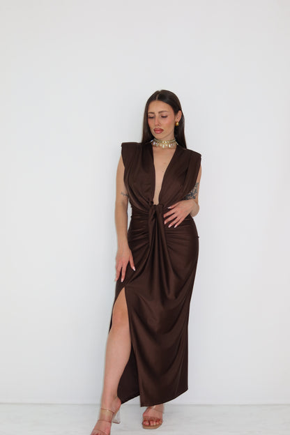 Vestido Gaia Marrón