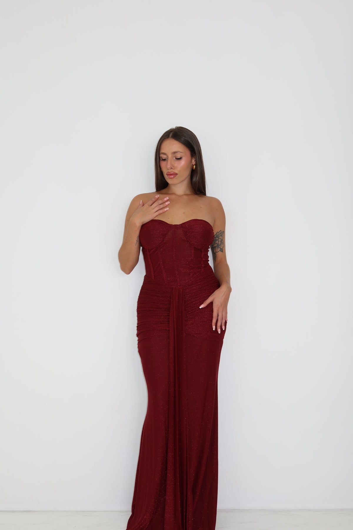 Vestido Leia Burdeos