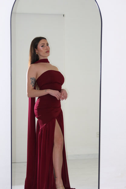 Vestido Chia Wine