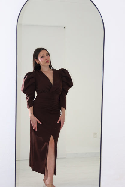 Vestido Martina Marrón