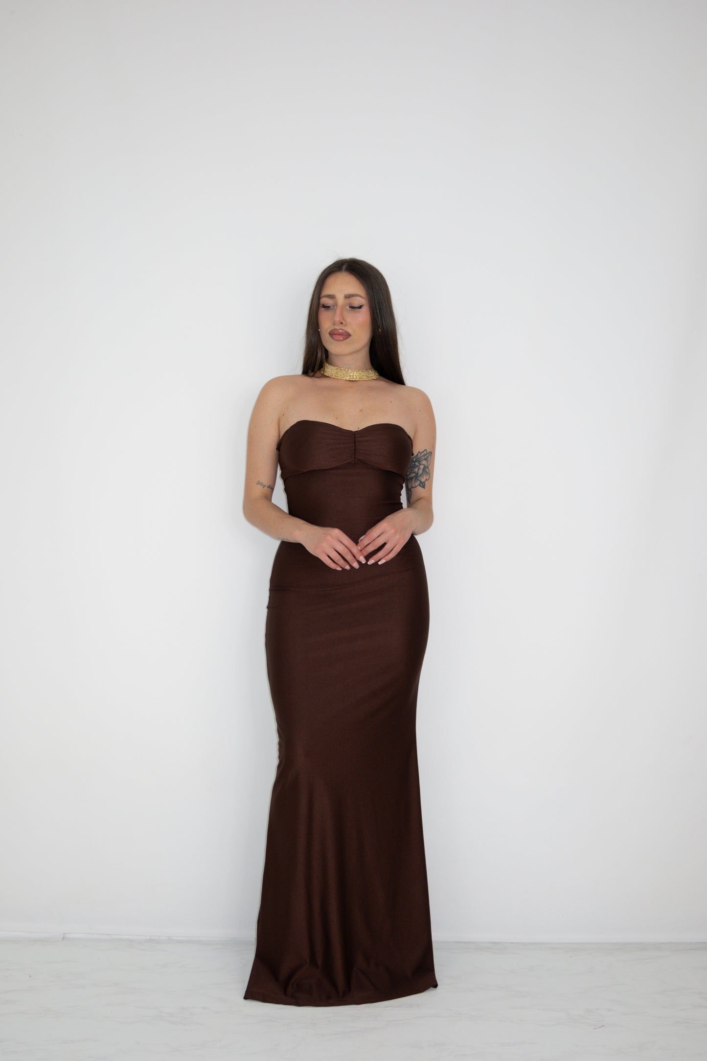 Vestido Agnes Marrón