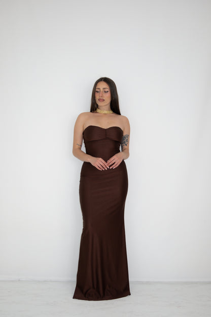 Vestido Agnes Marrón