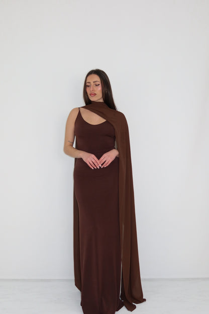 Vestido Amapola Marrón