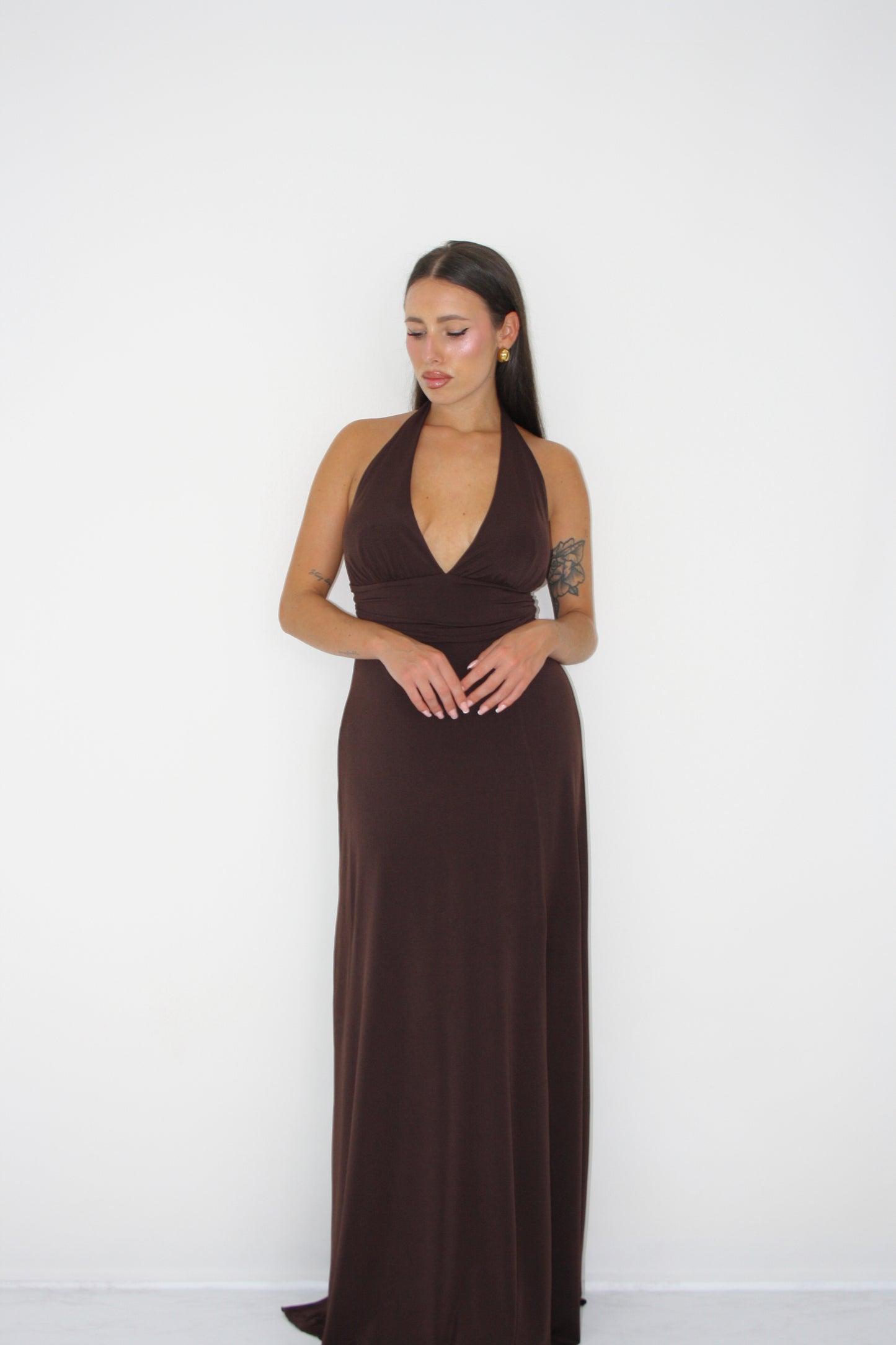 Vestido Zyan Marrón