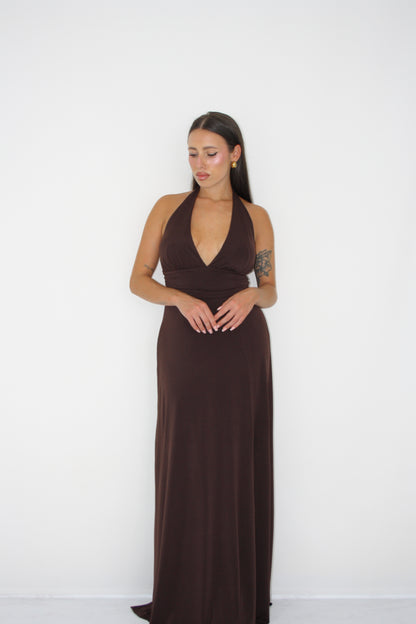 Vestido Zyan Marrón
