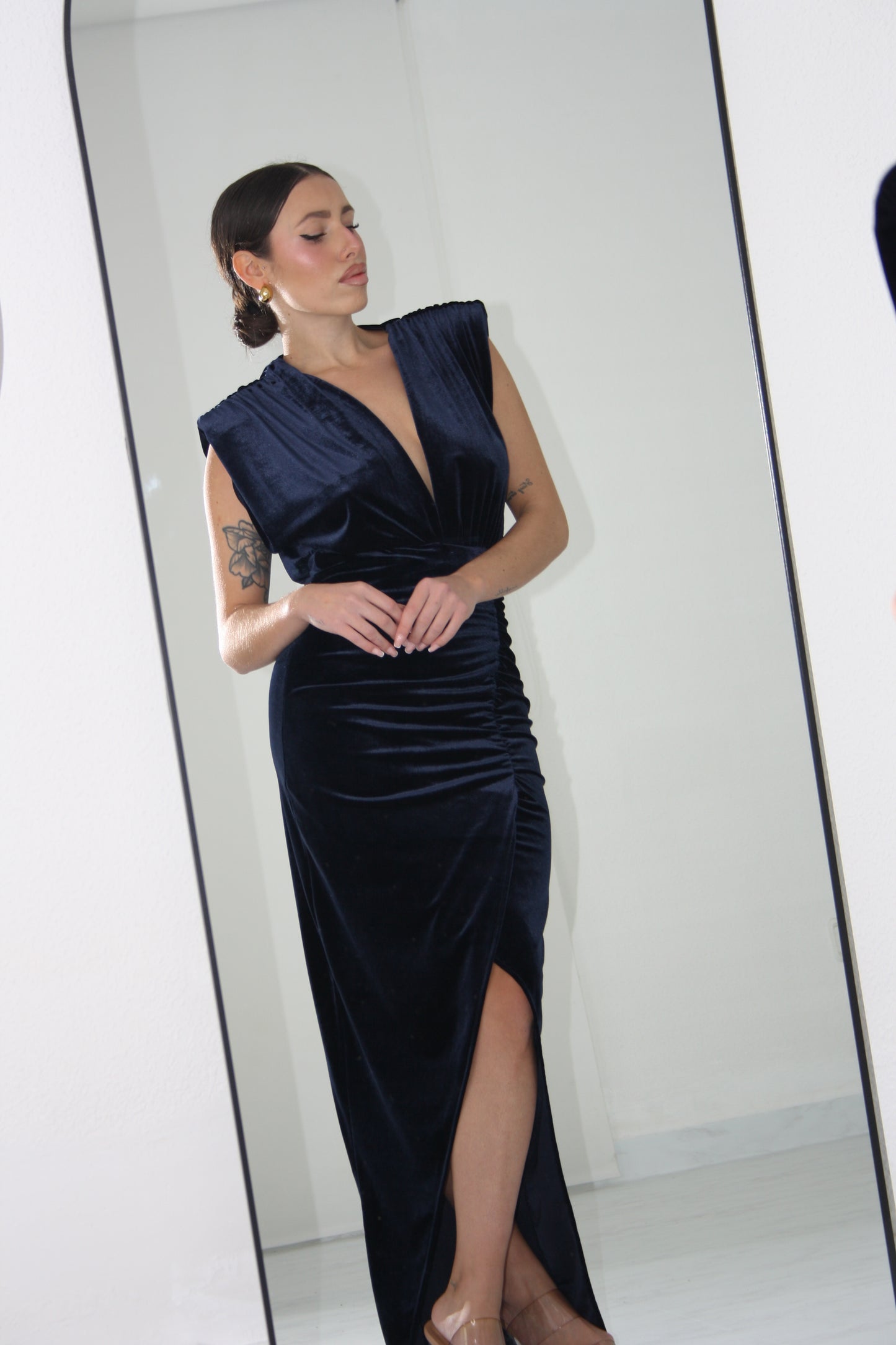 Vestido Eirene Azul Marino