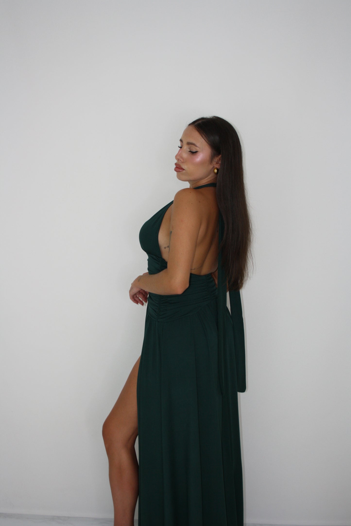 Vestido Opala Verde Garrafa