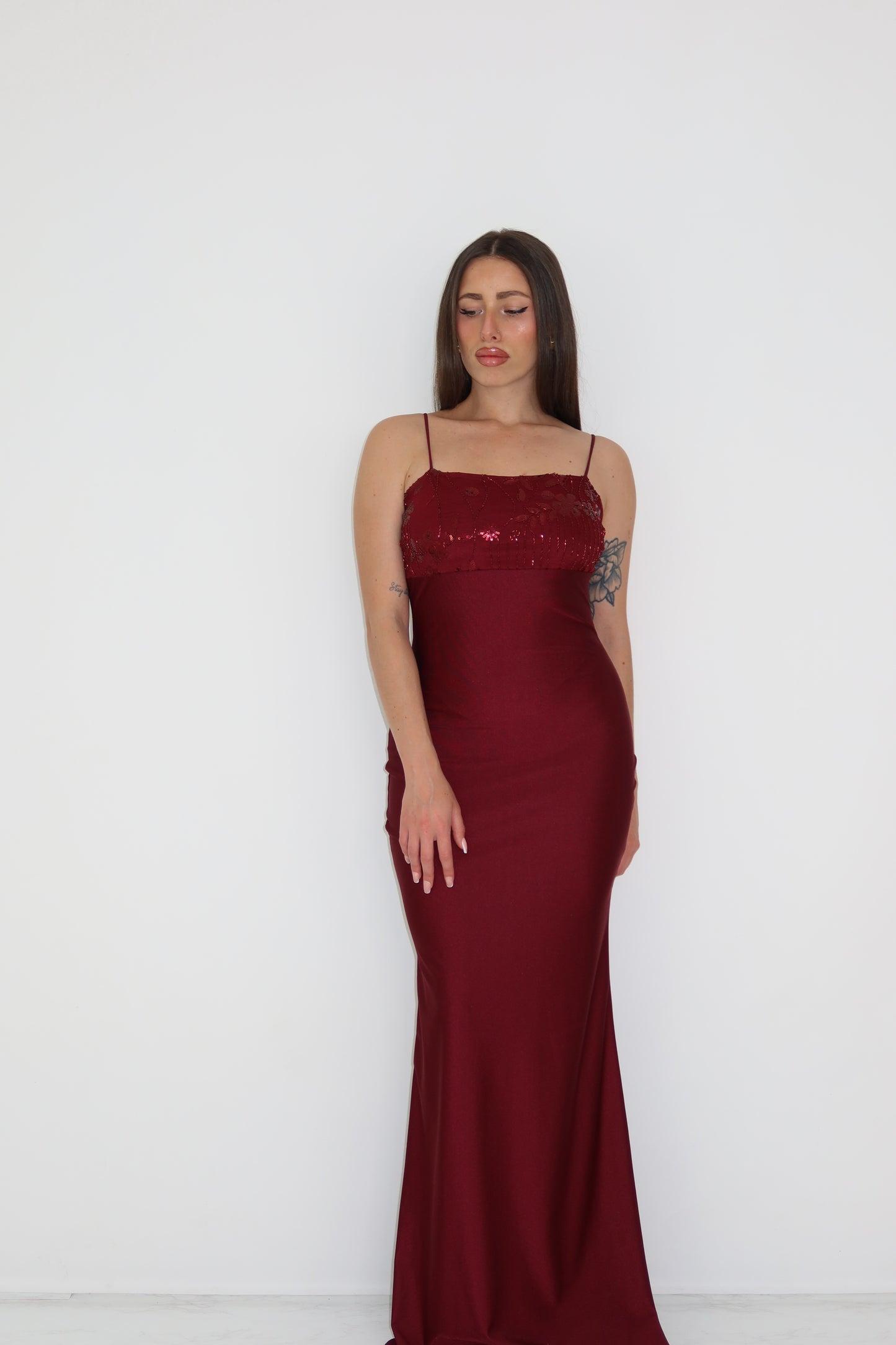 Vestido Tiana Granate