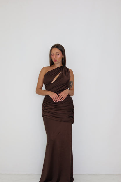 Vestido Zaina Marrón