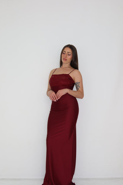 Vestido Tiana Granate