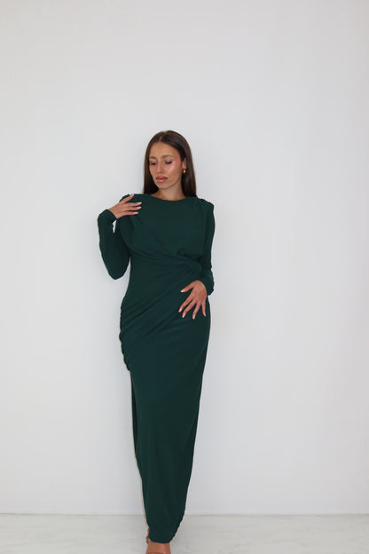 Vestido Vilma Verde Botella