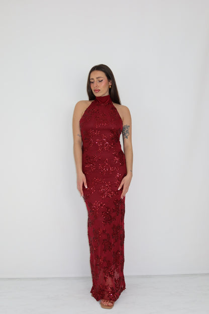 Vestido Indie Burdeos