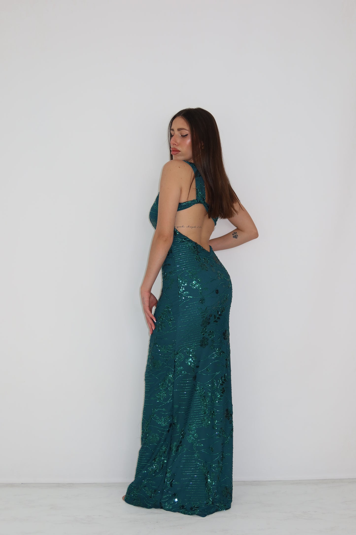 Vestido Aria Verde Botella