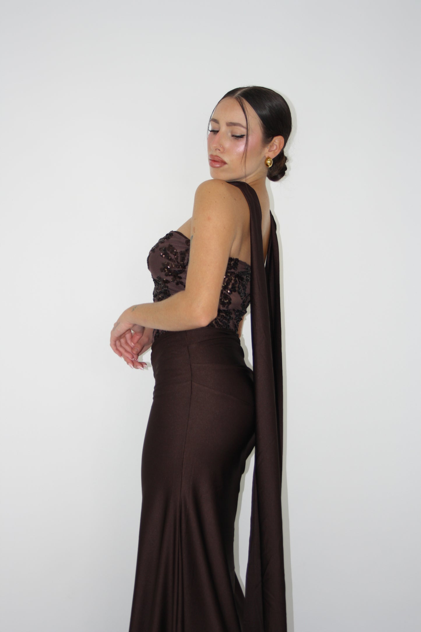 Vestido Nicolette Marrón