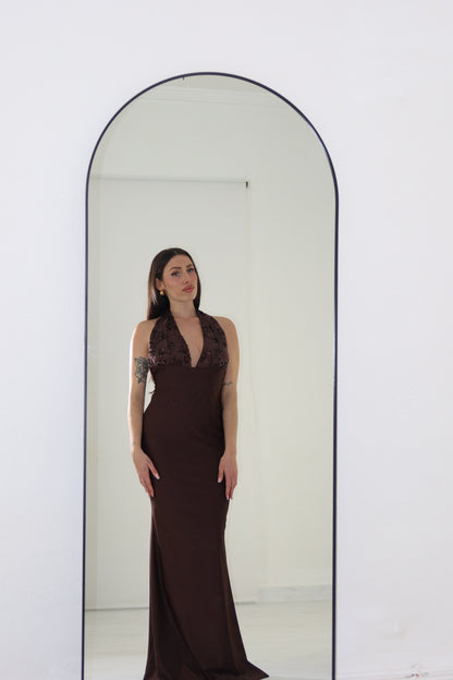 Vestido Promesa Marrón