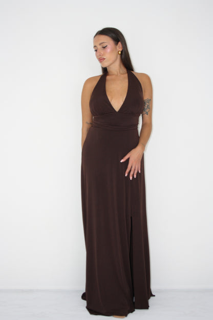 Vestido Zyan Marrón