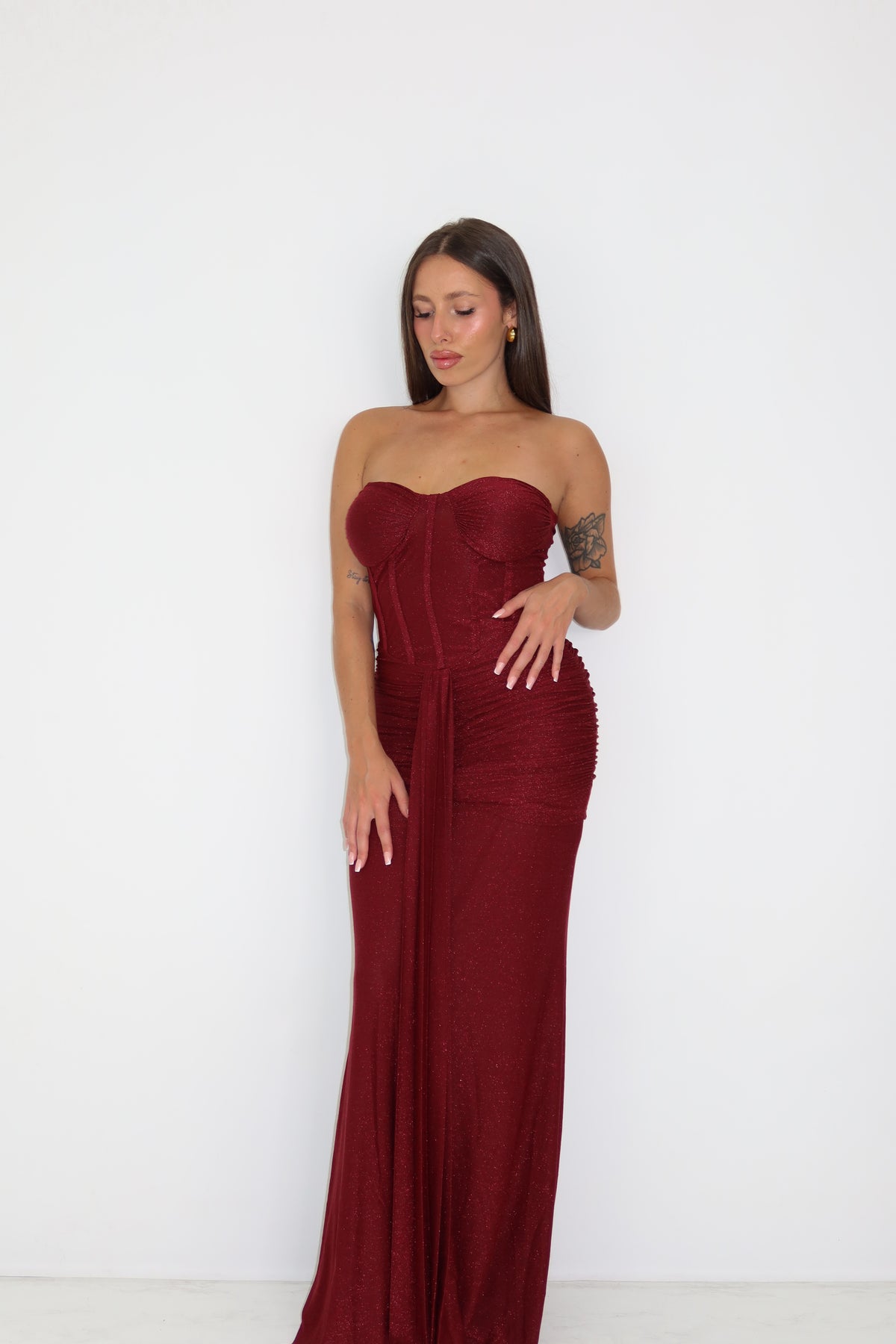 Vestido Leia Burdeos