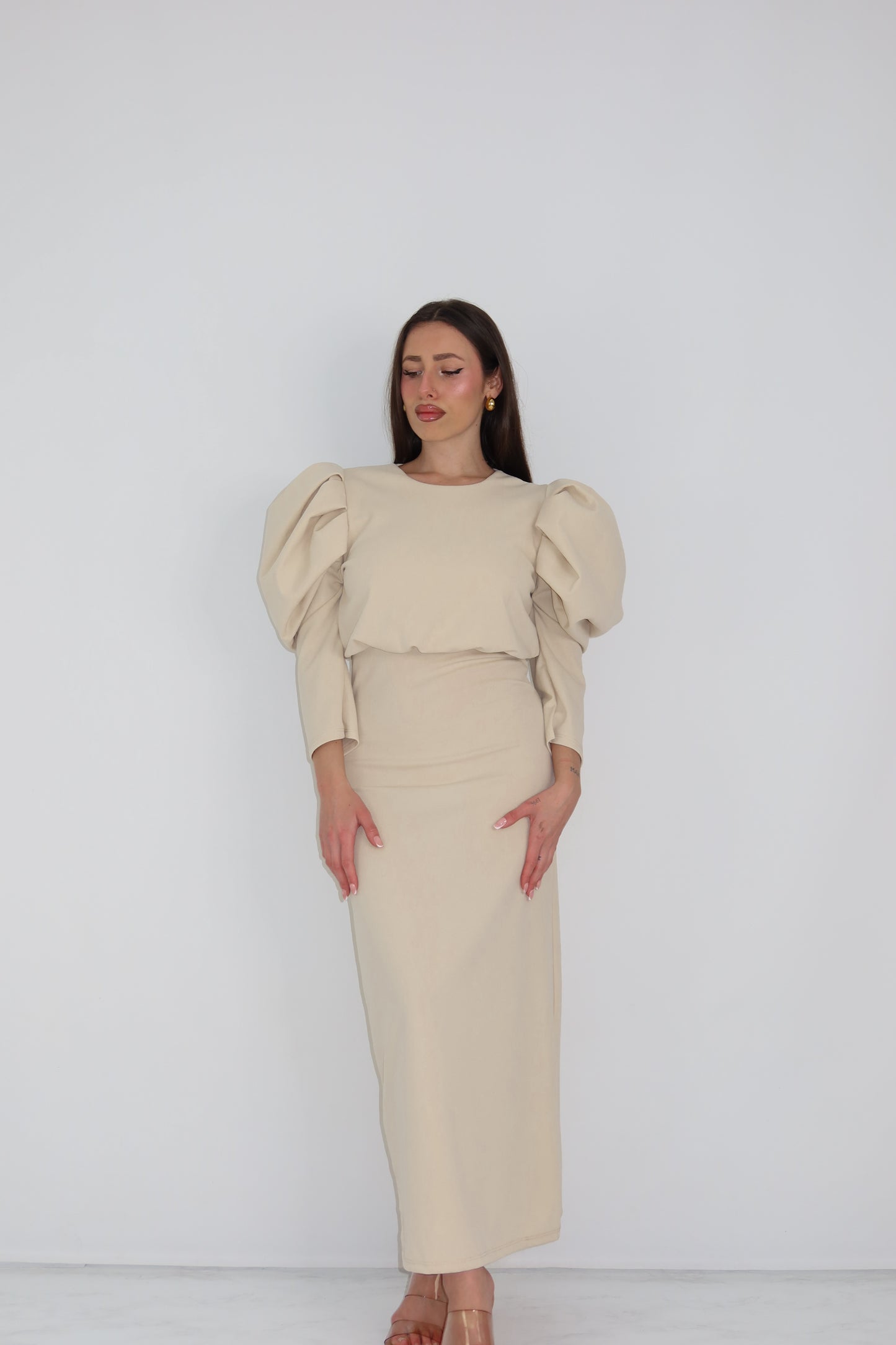 Vestido Valentina Beige