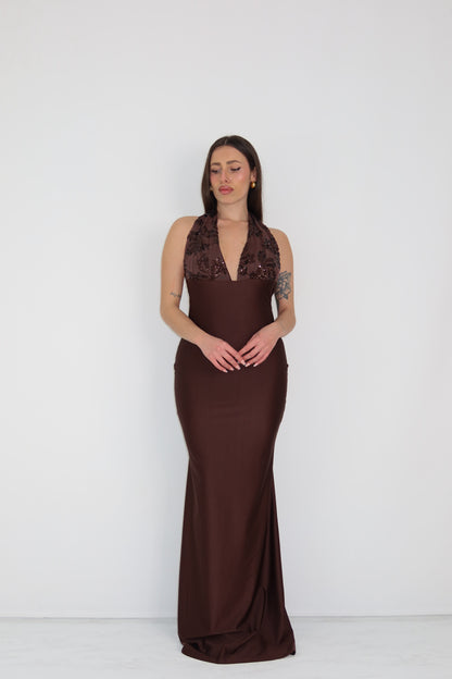 Vestido Promesa Marrón