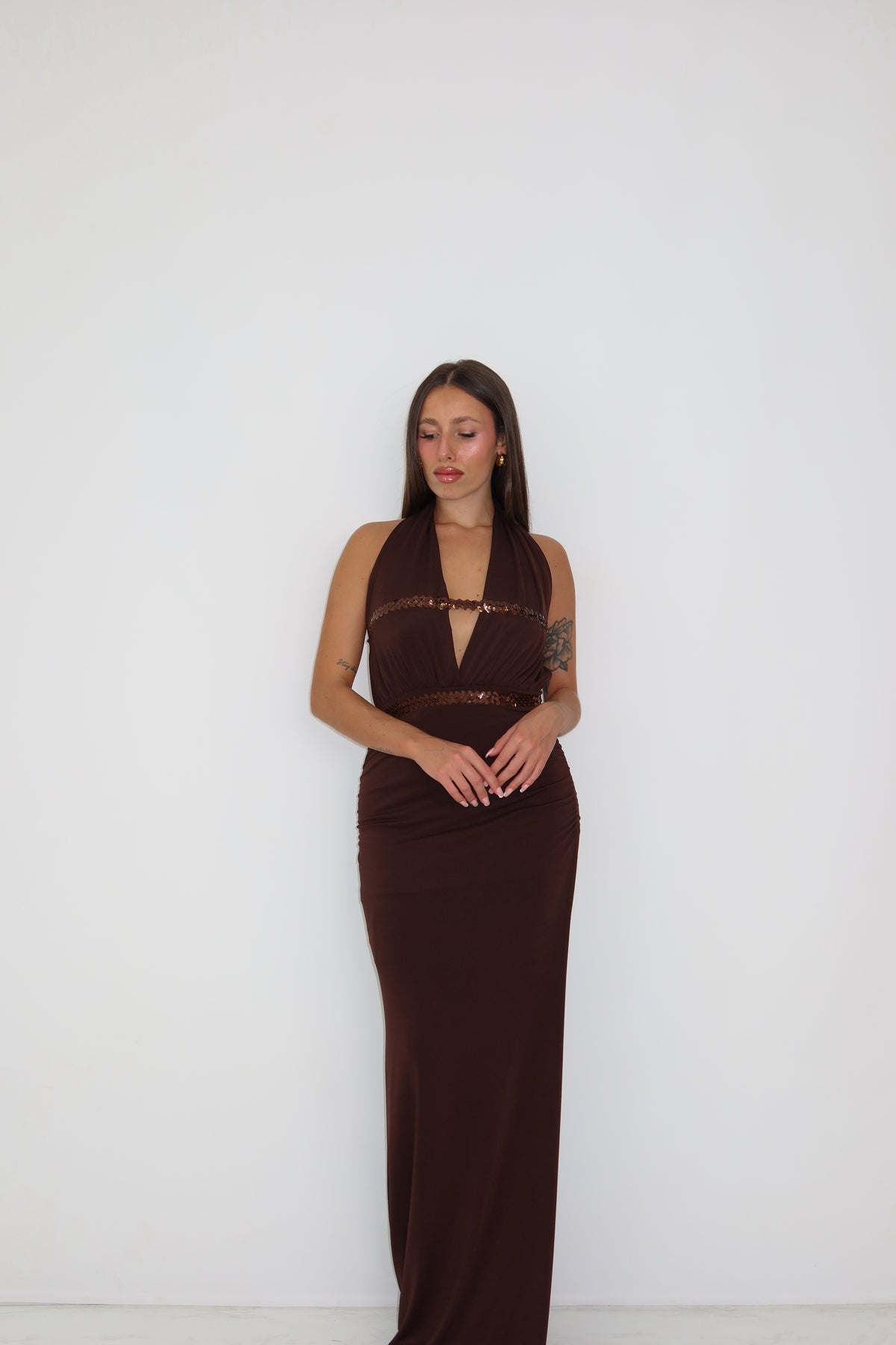 Vestido Salma Marrón