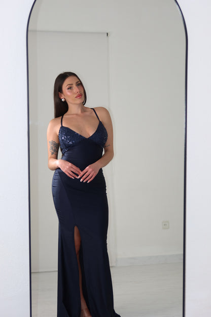 Vestido Kalha Azul Marino