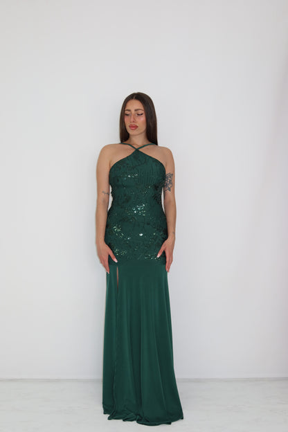 Vestido Naida Verde Botella