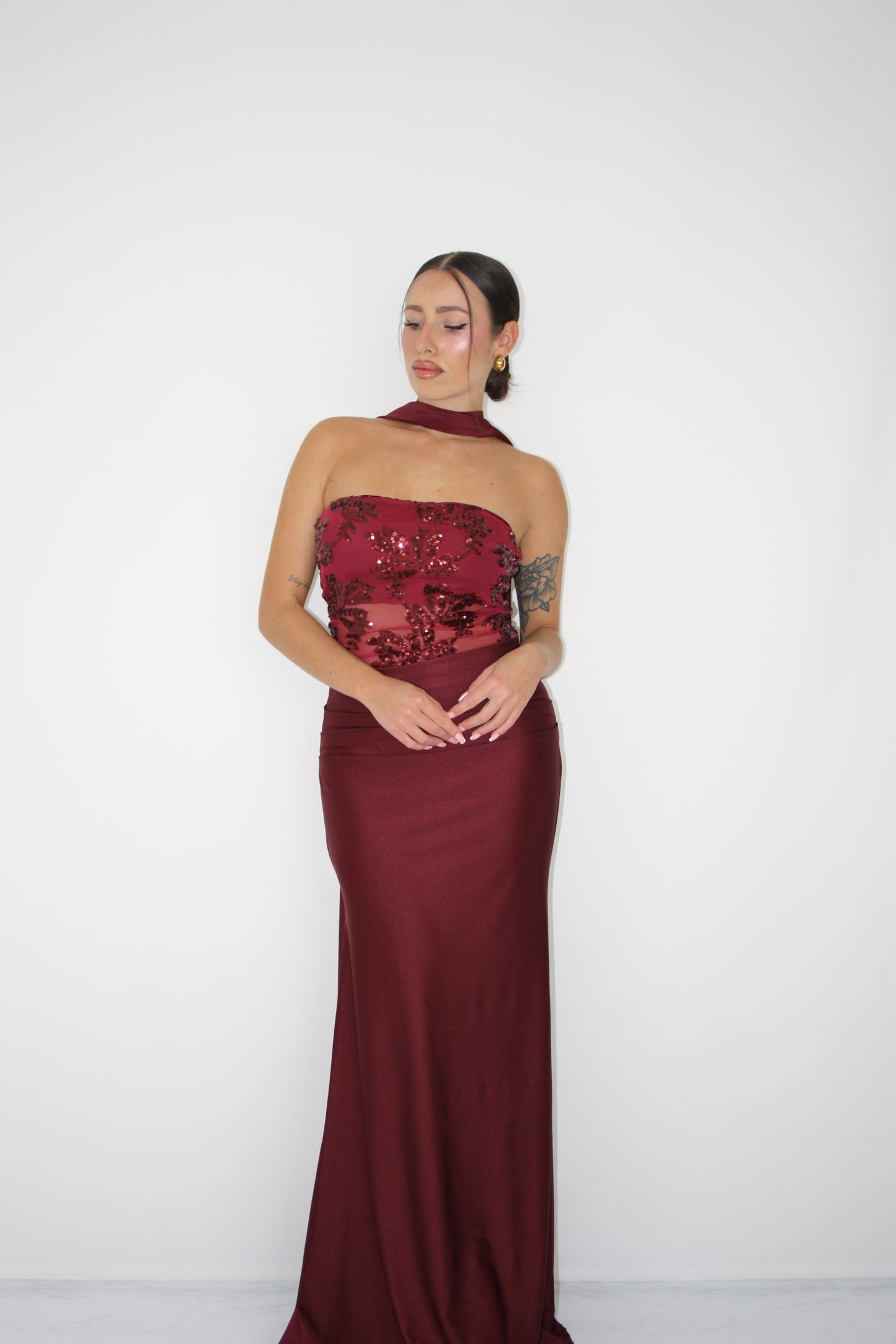 Vestido Nicolette Granate