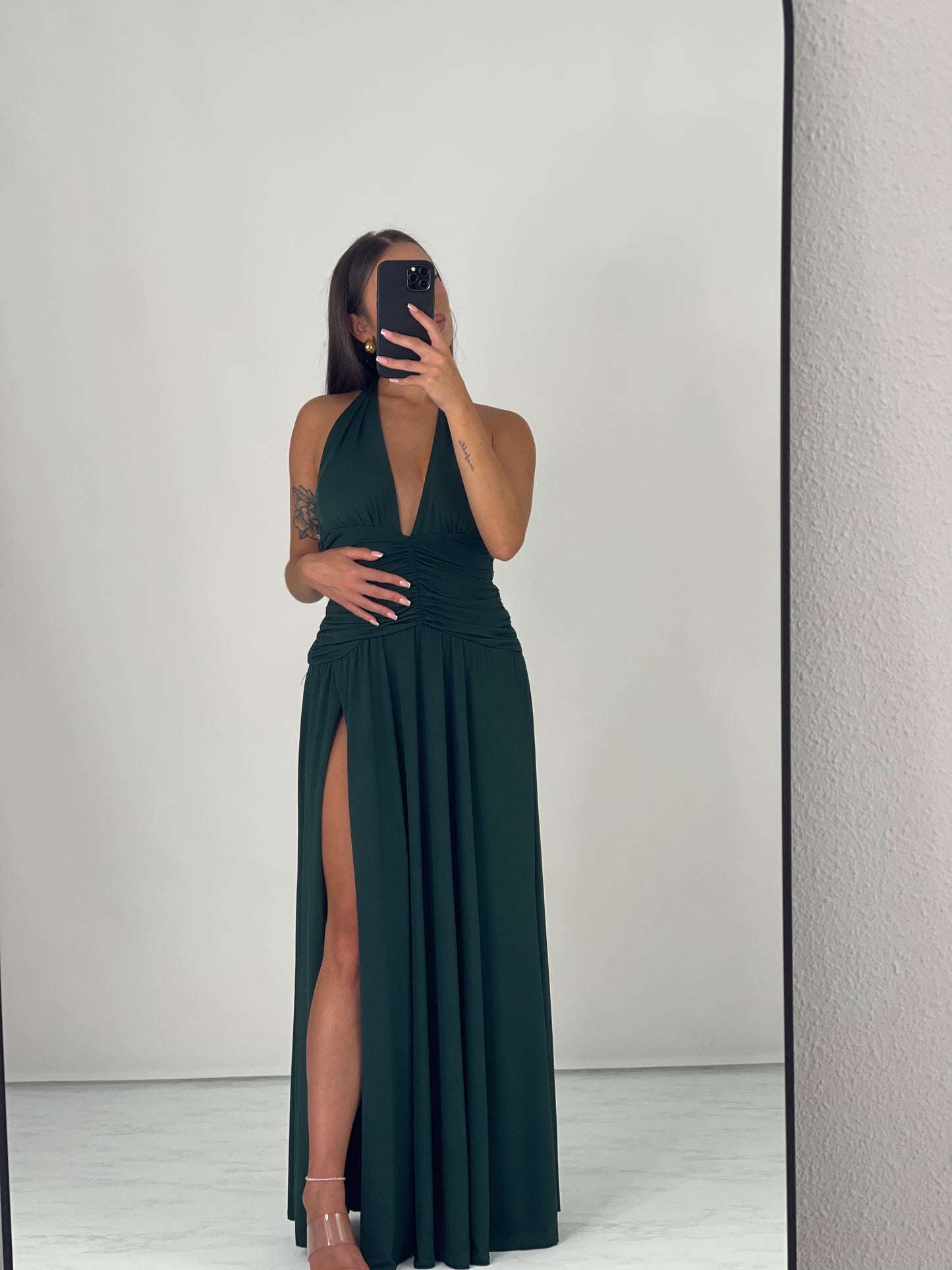 Vestido Opala Verde Garrafa