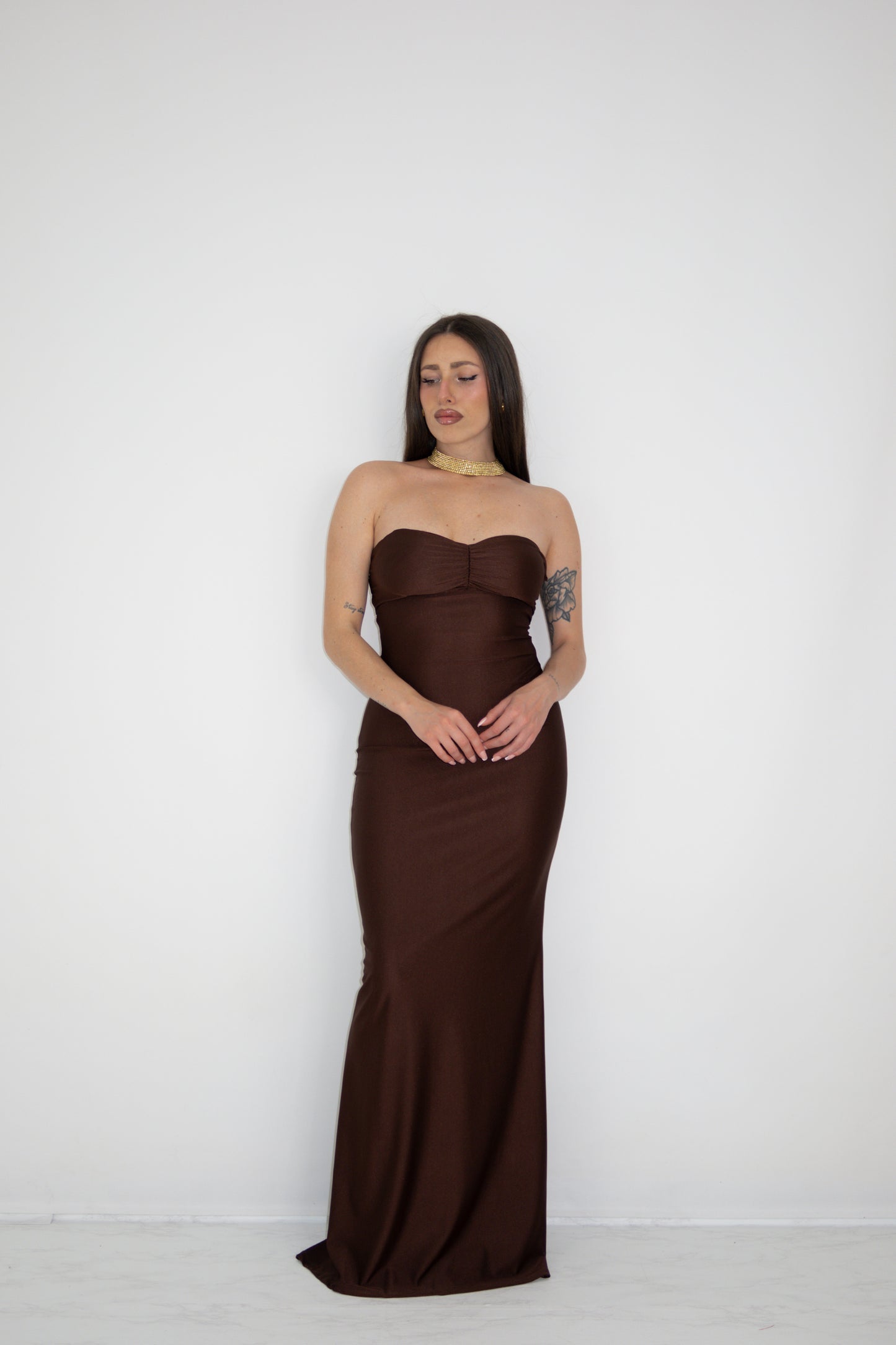Vestido Agnes Marrón
