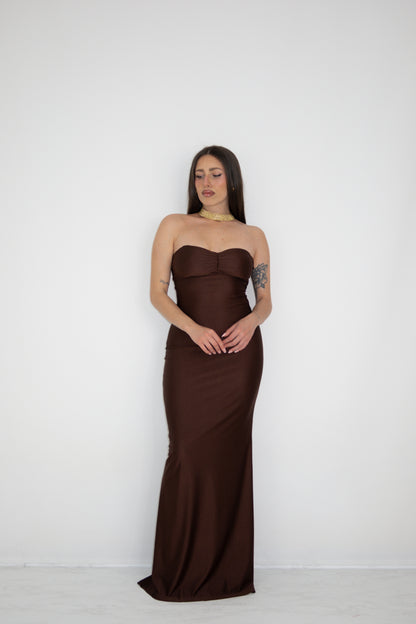 Vestido Agnes Marrón