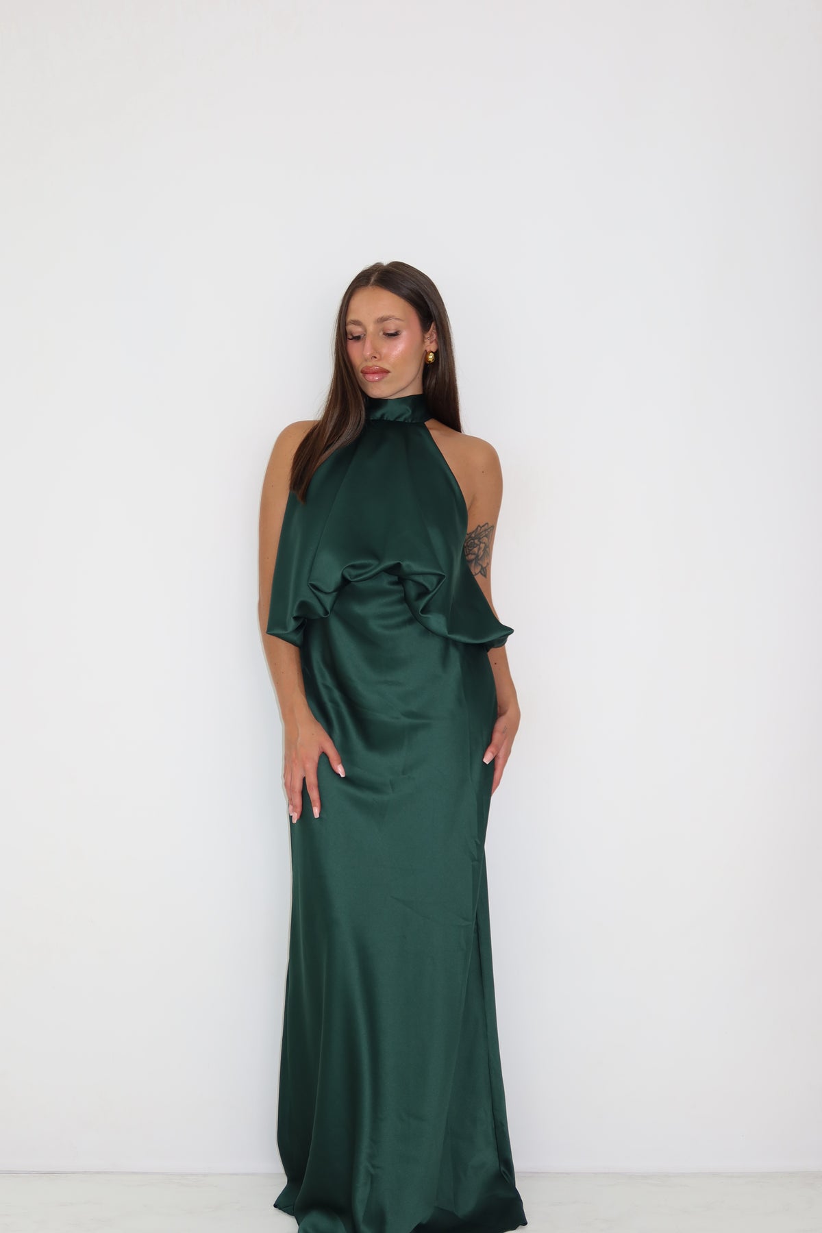 Vestido Galatea Verde Botella