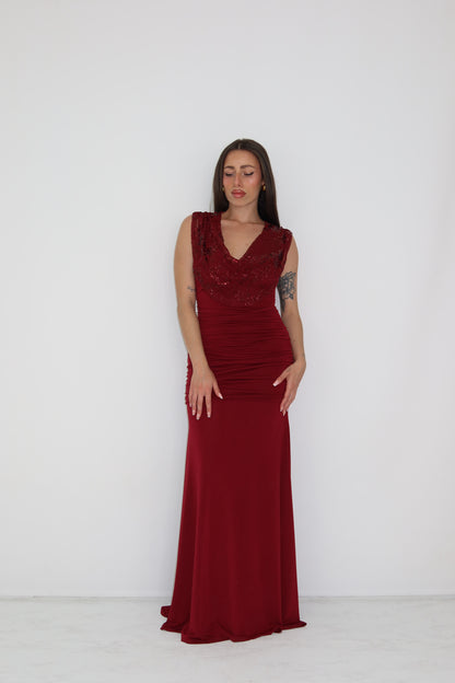 Vestido Iria Granate