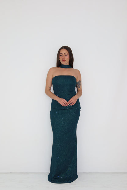 Vestido Celine Petróleo