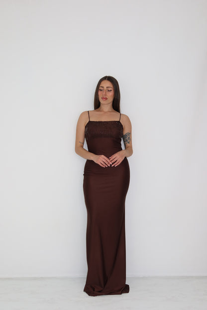 Vestido Tiana Marrón