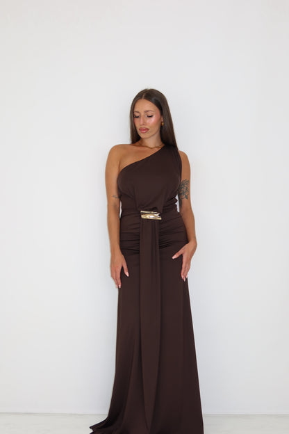 Vestido Alivia Marrón