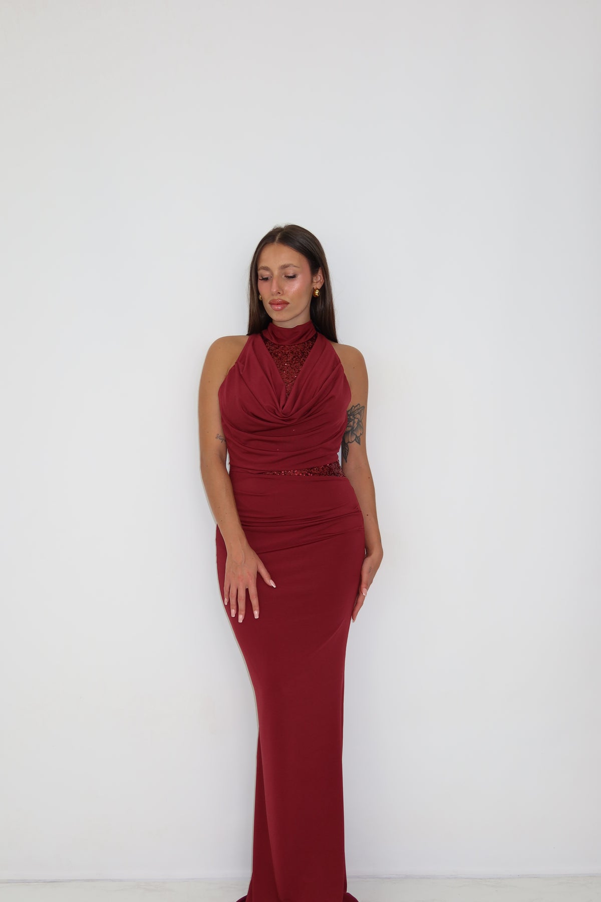Vestido Keyla Burdeos