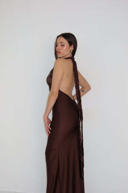 Vestido Promesa Marrón