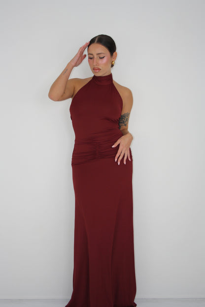 Vestido Elvira Borgonha