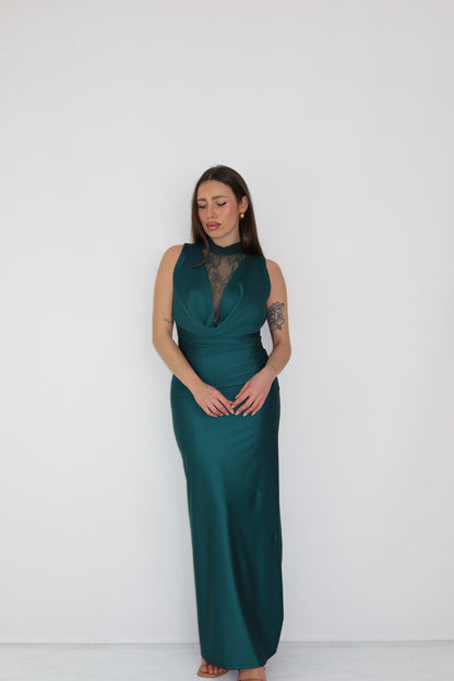 Vestido Luanda Verde Garrafa