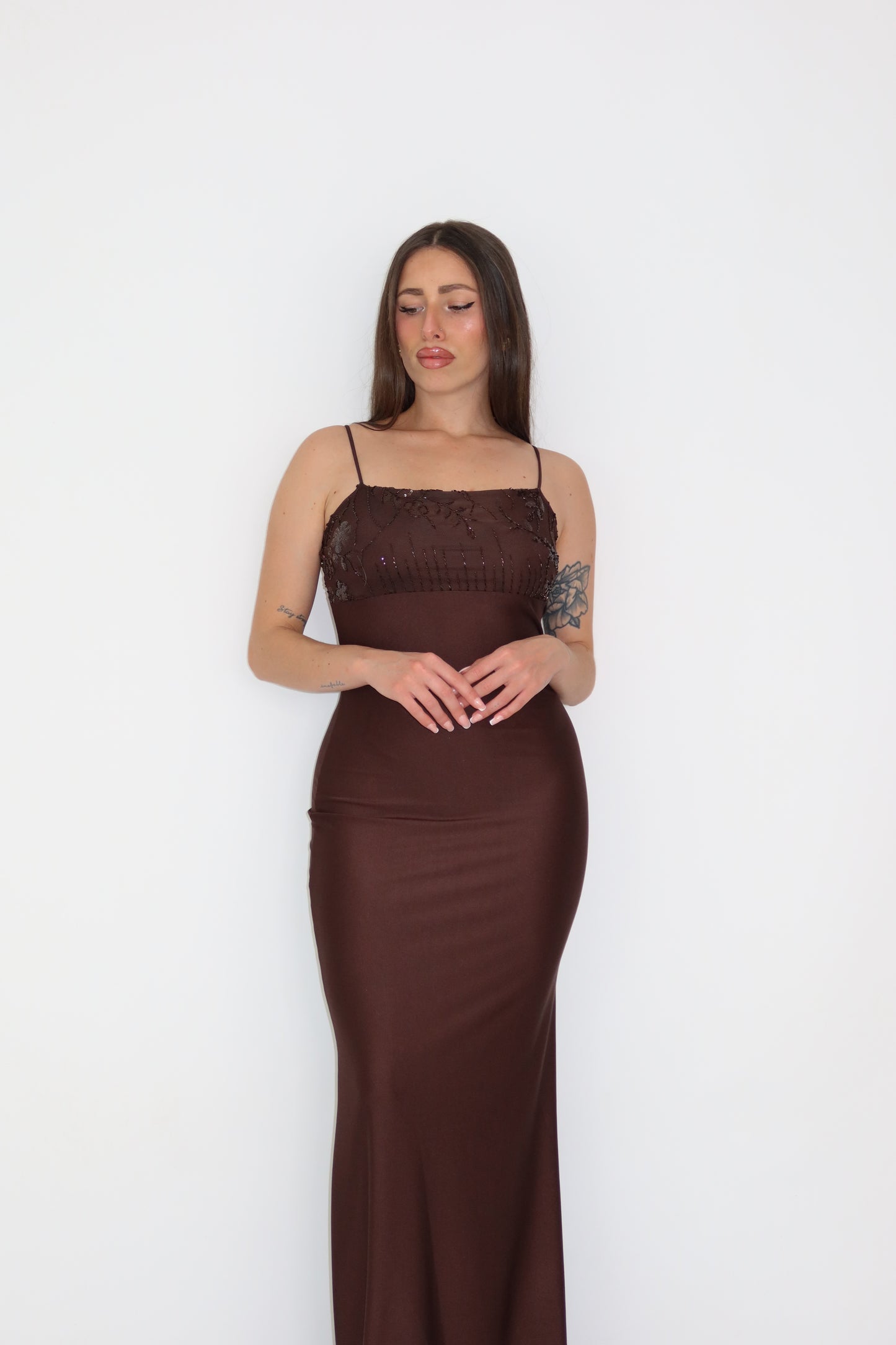 Vestido Tiana Marrón