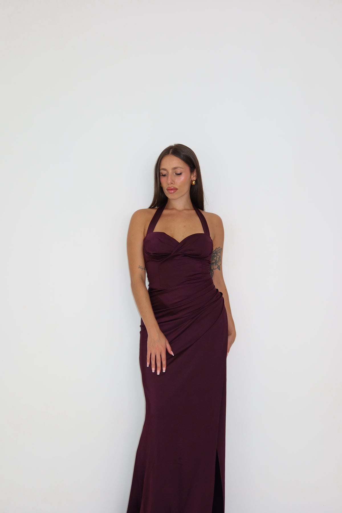 Vestido Miraal Berenjena